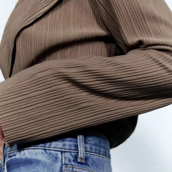 Zara  Pleated Wrap Top - Picture 5 of 11